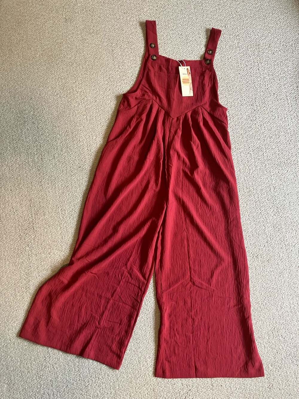 NWT Dokotoo Women's Wide Leg Jumpsuit, Overalls with Pockets, Adjustable Straps